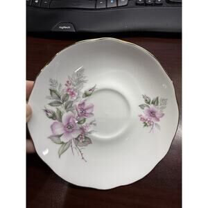 Vintage Duchess Fine Bone China Tea Saucer Plate Made in England Pink Floral